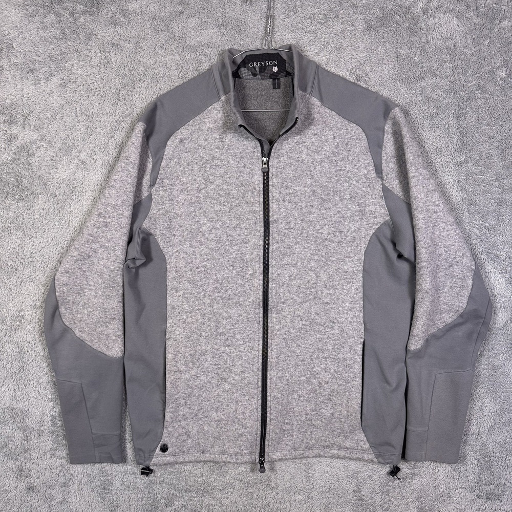 Greyson Jacket Men L Sequoia Lux Hybrid Wool Fleece Full Zip Tech Softshell Golf